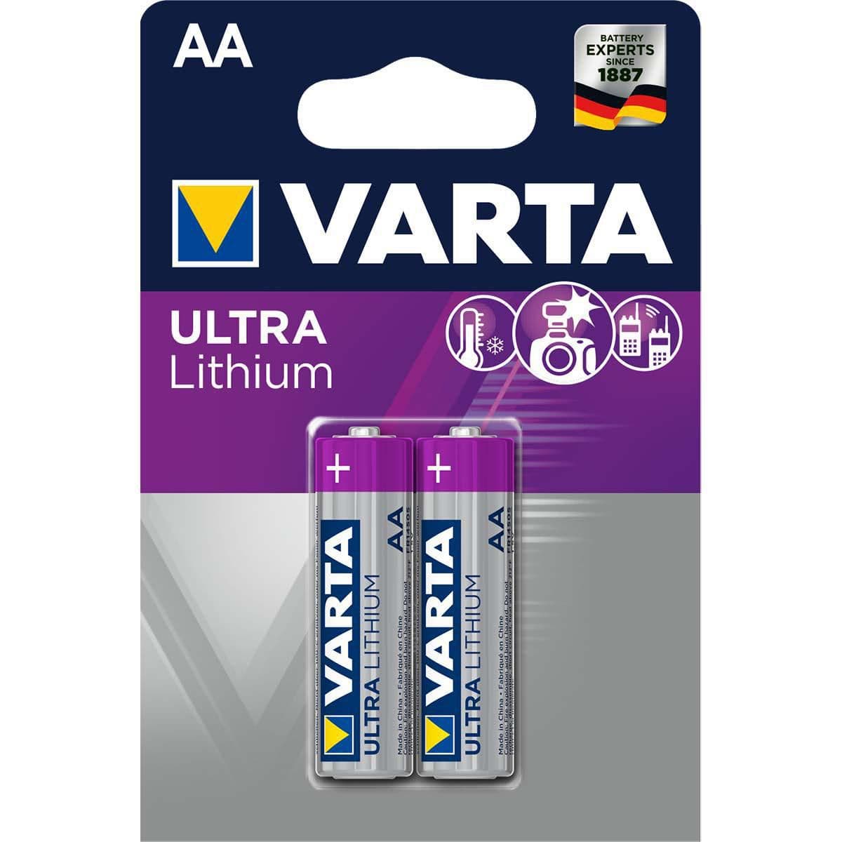 Lithium Battery AA 2-Blisterkaart — Varta